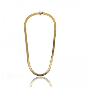 Roestvrijstalen vergulde/18K Fashion Blade Chain, European en American Fashion Trend Necklace